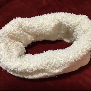 Elegant White Knit Infinity Scarf for Women